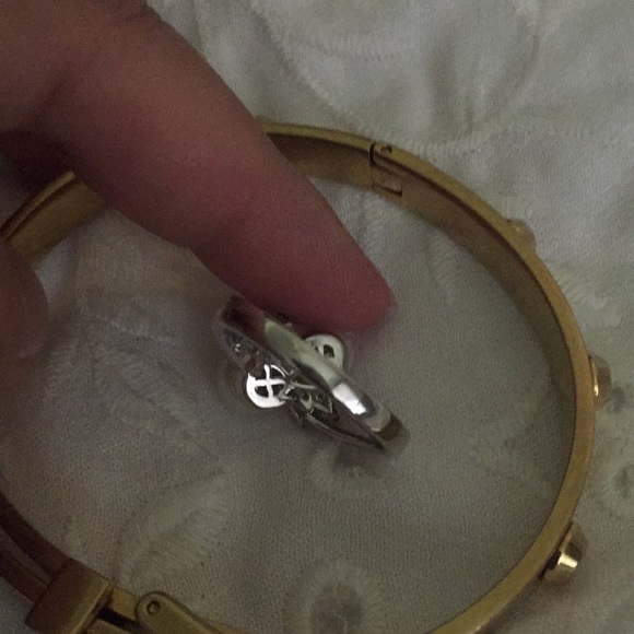 Faux pearl zirconia 14k ring - Picture 8 of 8